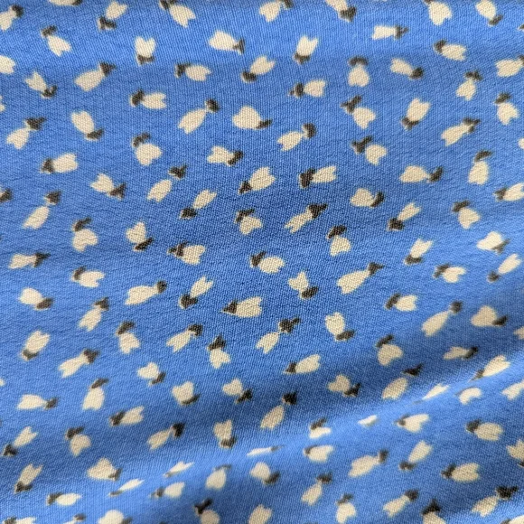 Rollas Brand Blue Tulips Button-Down Dress, XS - Picture 9 of 10